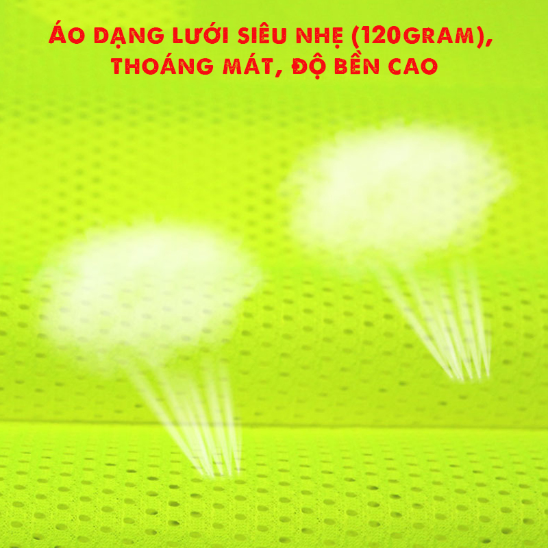 Áo Gile Phản Quang Có Túi Chất Liệu Thoáng Mát, Thấm Hút Mồ Hôi