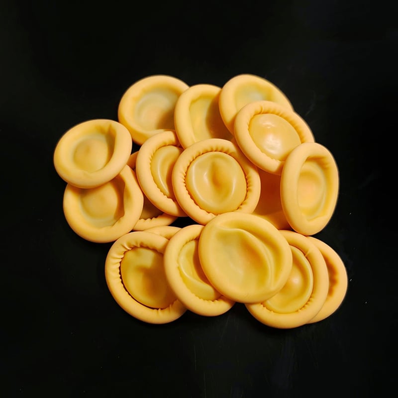 Bao Ngón Tay Cao Su TrắngVàng Có Đai Chống Tĩnh Điện Chống Trượt Finger Cots (500g1 gói) - Loại Dùng Một Lần