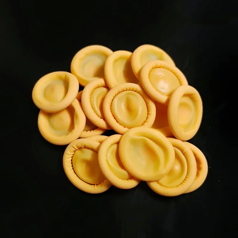 Bao Ngón Tay Cao Su TrắngVàng Có Đai Chống Tĩnh Điện Chống Trượt Finger Cots (500g1 gói) - Loại Dùng Một Lần