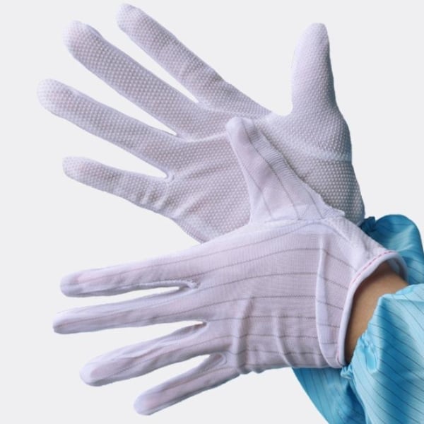 Găng Tay Chống Tĩnh Điện Phủ Hạt Nhựa PVC Phòng Sạch