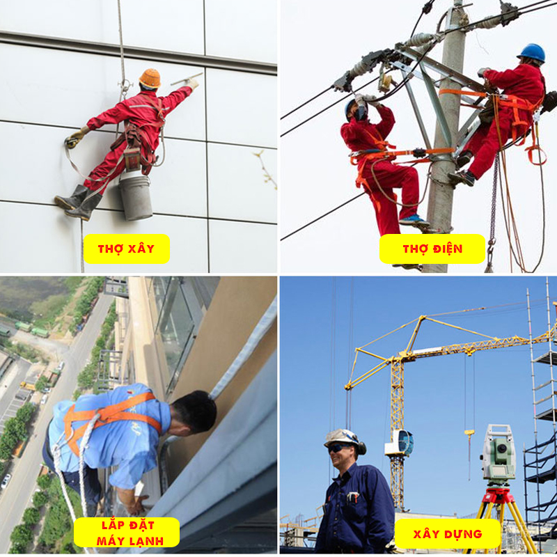Dây Đai An Toàn Toàn Thân 5 Điểm Điều Chỉnh Tải Trọng 100Kgngười Lực Kéo 13000N