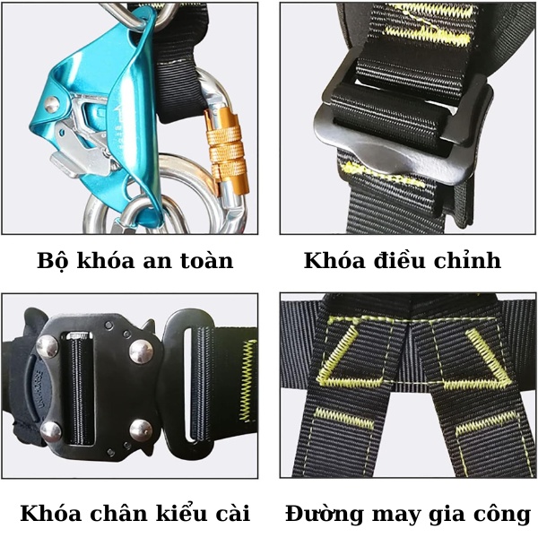 Dây Đai Bảo Hộ Toàn Thân 5 Điểm Chịu Tải 15KN