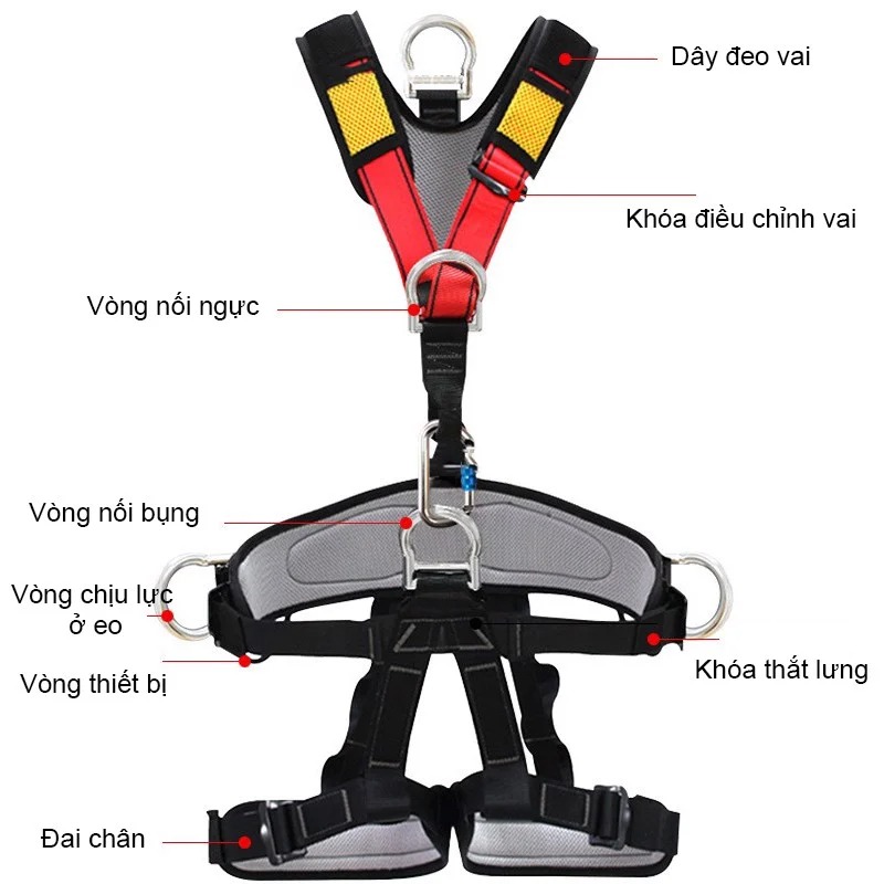 Dây Đai Bảo Hộ Toàn Thân Cứu Hộ, Leo Núi Tiêu Chuẩn CE