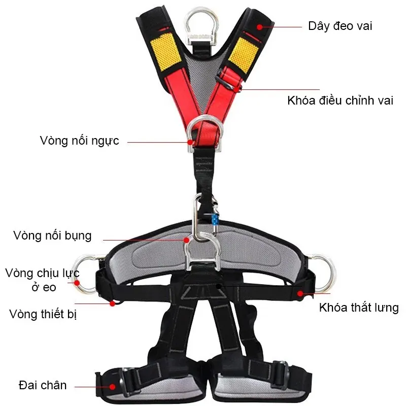 Dây Đai Bảo Hộ Toàn Thân Cứu Hộ, Leo Núi Tiêu Chuẩn CE