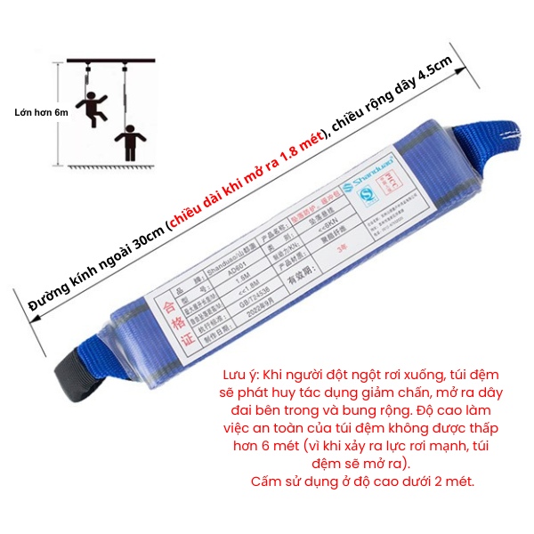Dây An Toàn Làm Việc Trên Cao Chịu Lực 22KN