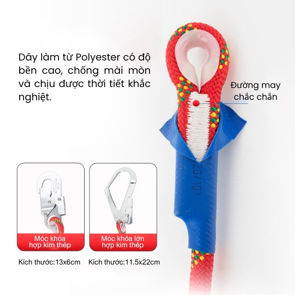 Dây An Toàn Làm Việc Trên Cao Chịu Lực 22KN