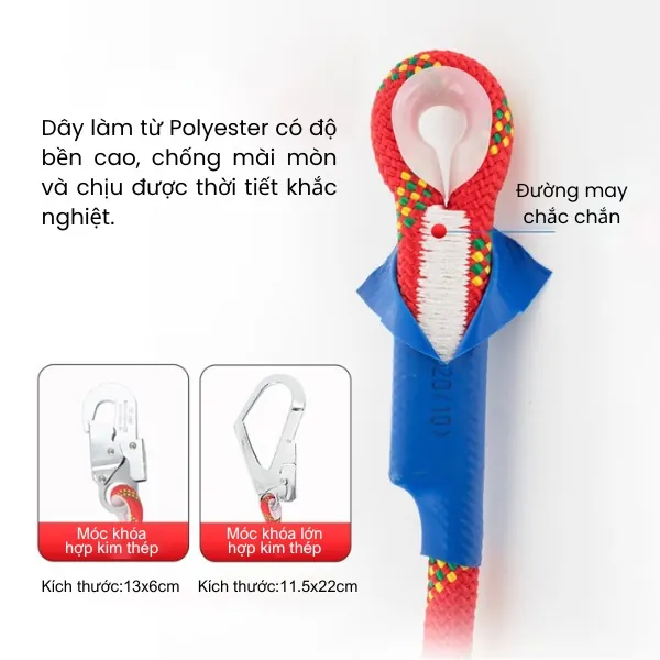 Dây An Toàn Làm Việc Trên Cao Chịu Lực 22KN