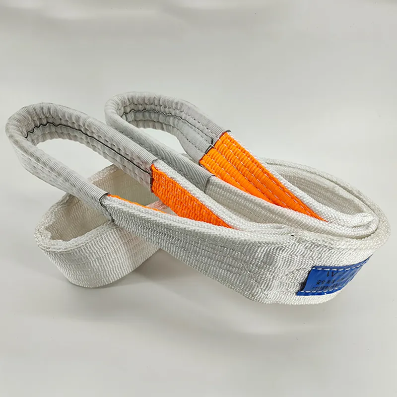 Dây Cáp Vải Cẩu Hàng Trắng Bằng Sợi Nylon Polypropylene Tổng Hợp Tải Trọng 2-10 Tấn