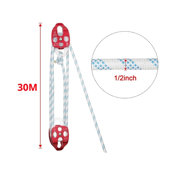 Hệ Thống Ròng Rọc Đôi Bằng Thép Không Gỉ Tải Trọng 34000N