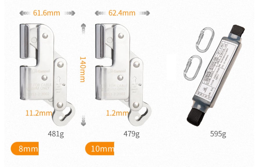 Khóa Hãm Chống Trượt An Toàn Cho Cáp 8mm