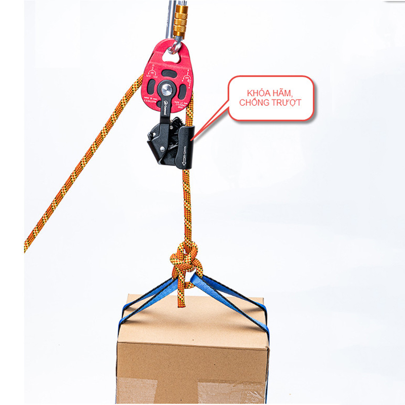 Ròng Rọc Kéo Hàng Có Khoá Hãm Chống Trượt Chất Liệu Nhôm Siêu Nhẹ Dùng Để Cẩu Hàng, Cứu Hộ, Công Việc Trên Không (Mã CA-Z9316)