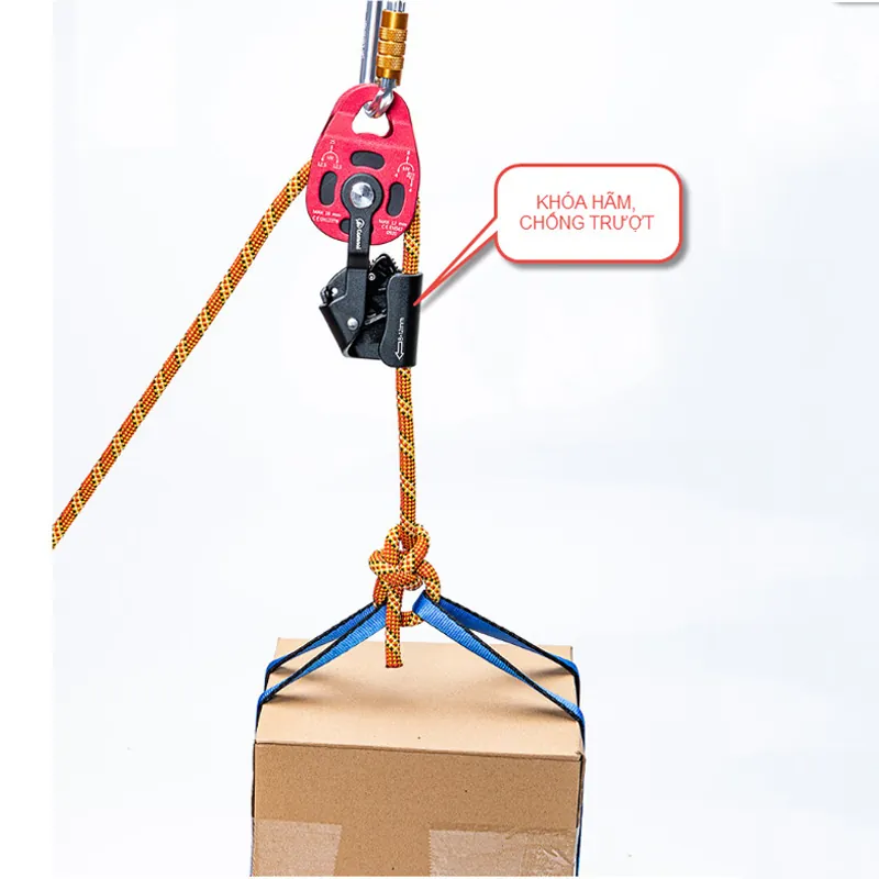 Ròng Rọc Kéo Hàng Có Khoá Hãm Chống Trượt Chất Liệu Nhôm Siêu Nhẹ Dùng Để Cẩu Hàng, Cứu Hộ, Công Việc Trên Không (Mã CA-Z9316)