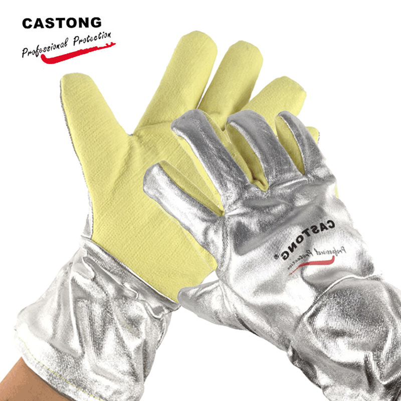 Bao Tay Chịu Nhiệt 500 Độ C Castong Trắng Vàng YERR15-34