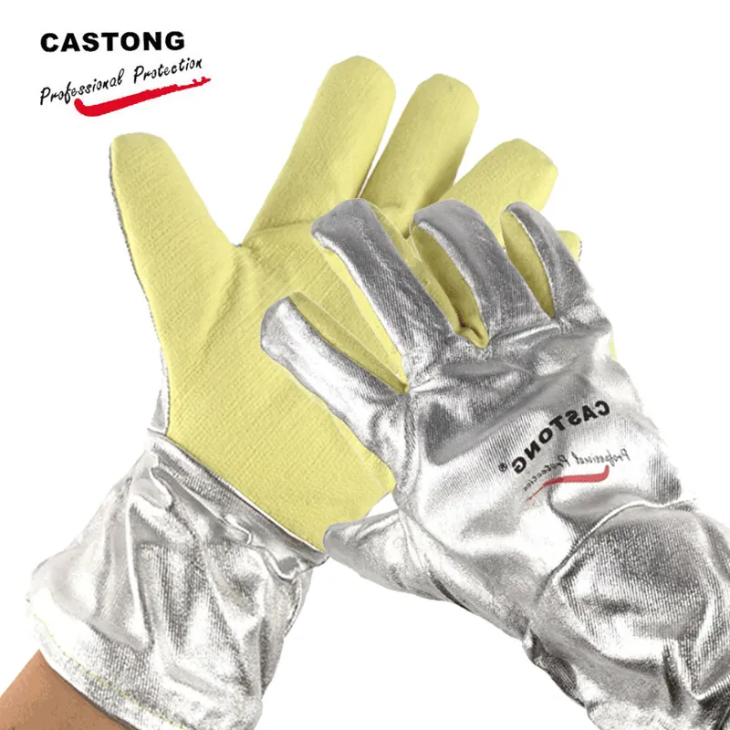 Bao Tay Chịu Nhiệt 500 Độ C Castong Trắng Vàng YERR15-34