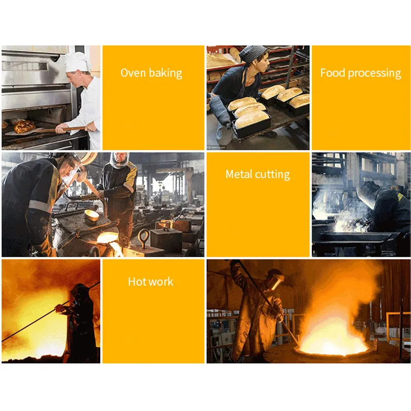 Bao Tay Chịu Nhiệt 500 Độ C Castong Trắng Vàng YERR15-34