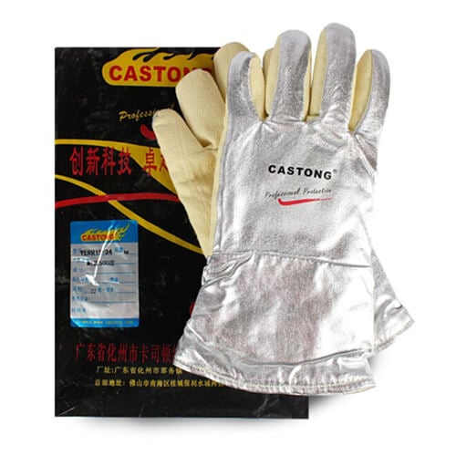 Bao Tay Chịu Nhiệt 500 Độ C Castong Trắng Vàng YERR15-34