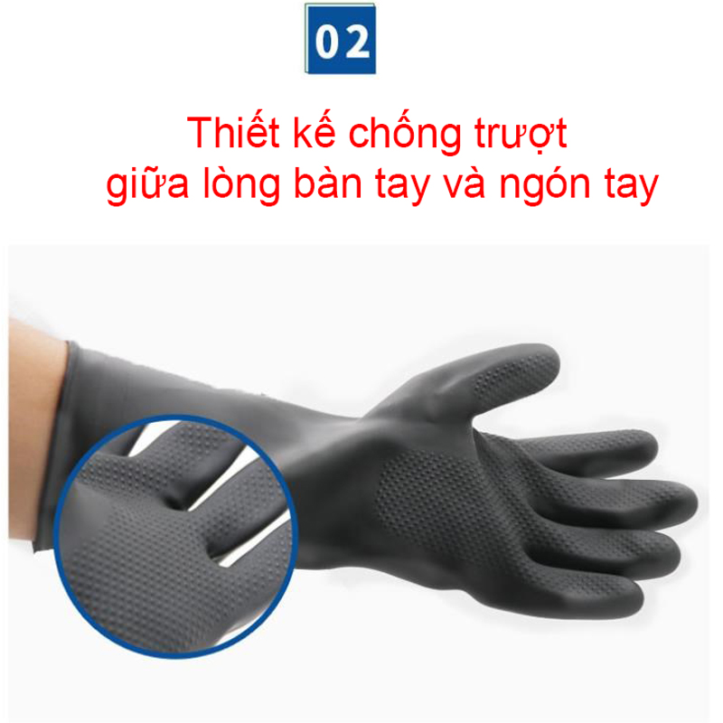 Bao Tay Chống Hóa Chất Axit Và Kiềm USAFETY Dài 55cm