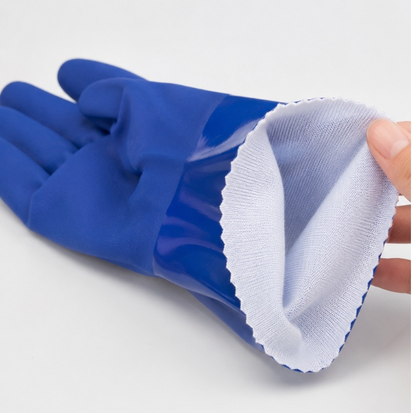 Găng Tay 808 Phủ Nhựa PVC Nhám Chống Trơn Trượt Chống Dầu Và Hóa Chất