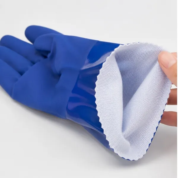 Găng Tay 808 Phủ Nhựa PVC Nhám Chống Trơn Trượt Chống Dầu Và Hóa Chất