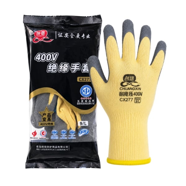Găng Tay Cách Điện 400V Chống Mài Mòn Chống Trượt Và Thoáng Khí