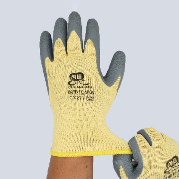 Găng Tay Cách Điện 400V Chống Mài Mòn Chống Trượt Và Thoáng Khí
