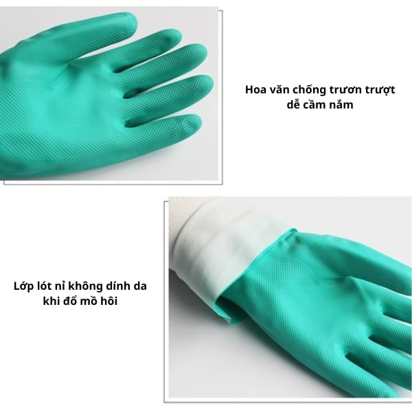 Găng Tay Cao Su Nitrile GNF-1513 Chống Hóa Chất, Dầu Và Axit