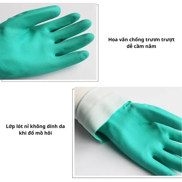 Găng Tay Cao Su Nitrile GNF-1513 Chống Hóa Chất, Dầu Và Axit