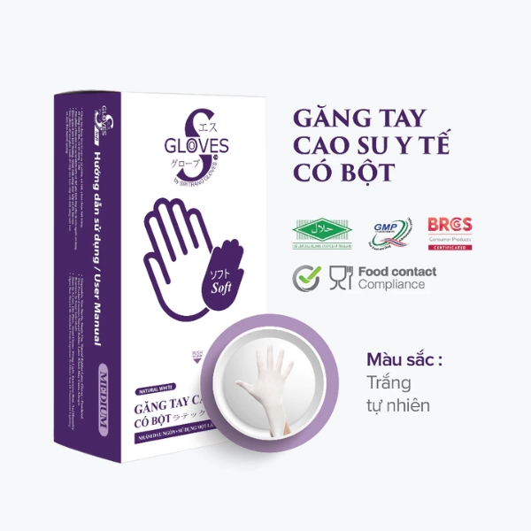 Găng Tay Cao Su Y Tế Latex Sglove Có Bột