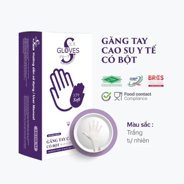 Găng Tay Cao Su Y Tế Latex Sglove Có Bột