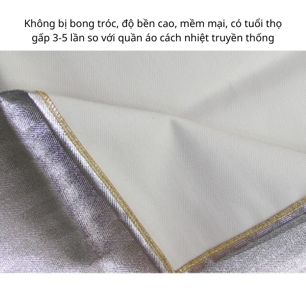 Găng Tay Chịu Nhiệt 500 Độ, Bức Xạ Nhiệt 1000°C Tráng Nhôm Chiều Dài 55cm