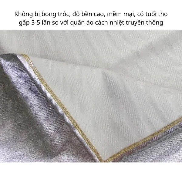 Găng Tay Chịu Nhiệt 500 Độ, Bức Xạ Nhiệt 1000°C Tráng Nhôm Chiều Dài 55cm