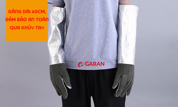 Găng Tay Chịu Nhiệt 800°C Phủ Lá Nhôm + Aramid Dài 55cm