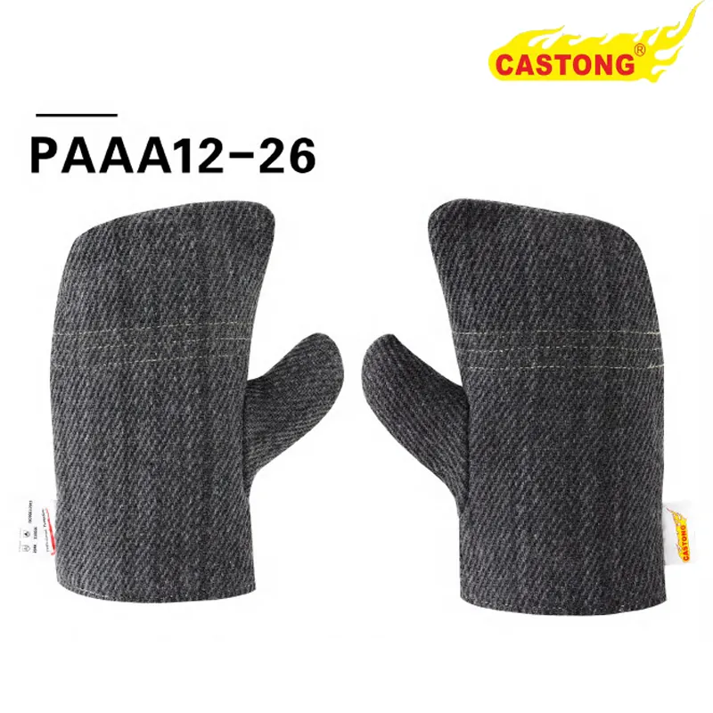 Găng Tay Chịu Nhiệt Castong Làm Bằng Sợi Cotton + Para-aramid Chống Cháy Tiêu Chuẩn CE EN388 AND EN407
