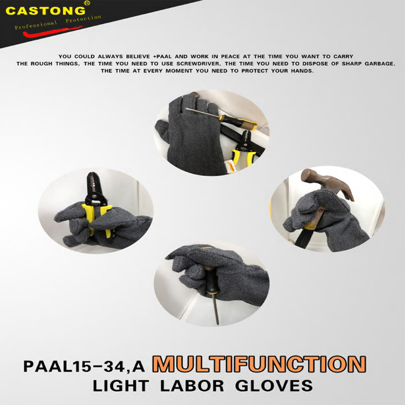 Găng Tay Chịu Nhiệt Castong Làm Bằng Sợi Cotton + Para-aramid Chống Cháy Tiêu Chuẩn CE EN388 AND EN407