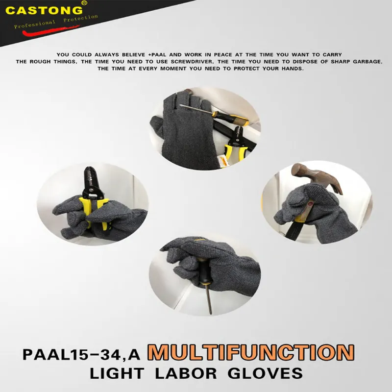 Găng Tay Chịu Nhiệt Castong Làm Bằng Sợi Cotton + Para-aramid Chống Cháy Tiêu Chuẩn CE EN388 AND EN407