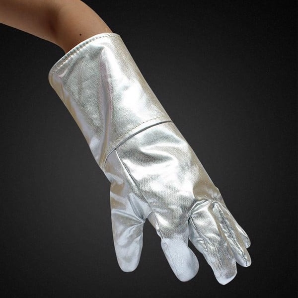 Găng Tay Chịu Nhiệt Dài 37cm Chịu Nhiệt Độ Bức Xa 500-1000°C Dành Cho Công Nhân Lò Luyện Kim