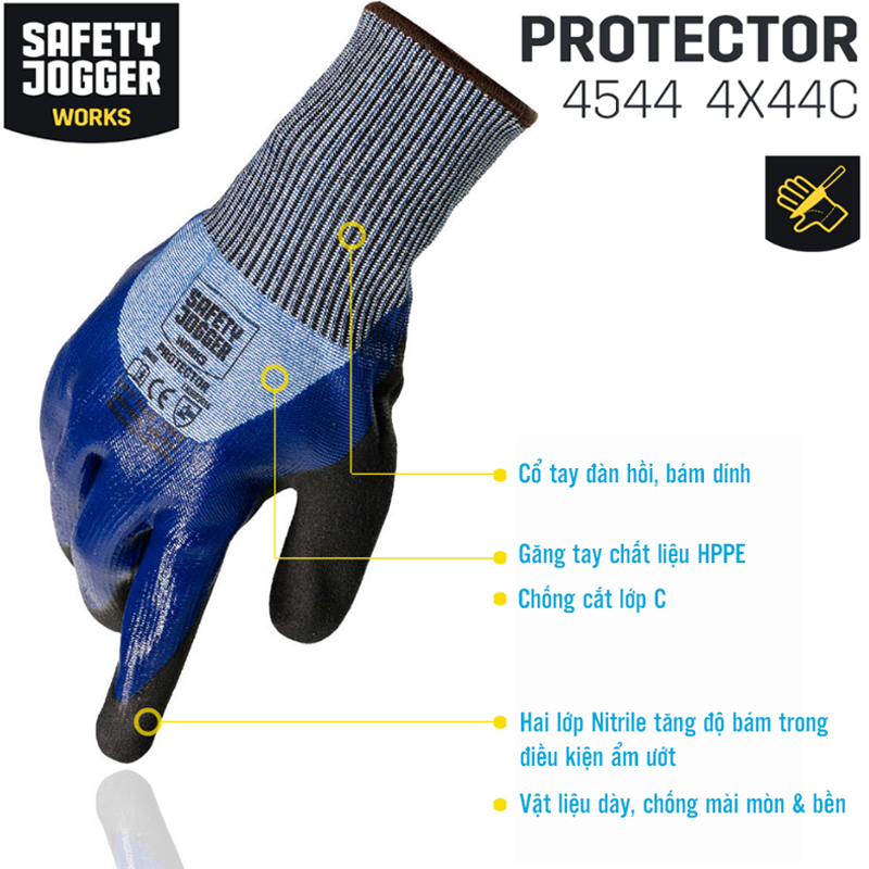 Găng Tay Chống Đâm Thủng Jogger Protector 4X44C