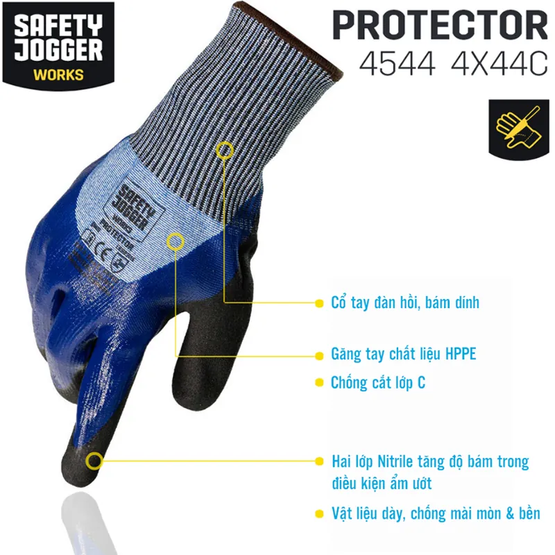 Găng Tay Chống Đâm Thủng Jogger Protector 4X44C