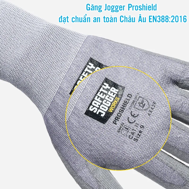 Găng Tay Chống Cắt Jogger Proshield 4X42F Lòng Bàn Tay Phủ PU Chống Cắt Cấp 5 Tiêu Chuẩn EN3882016