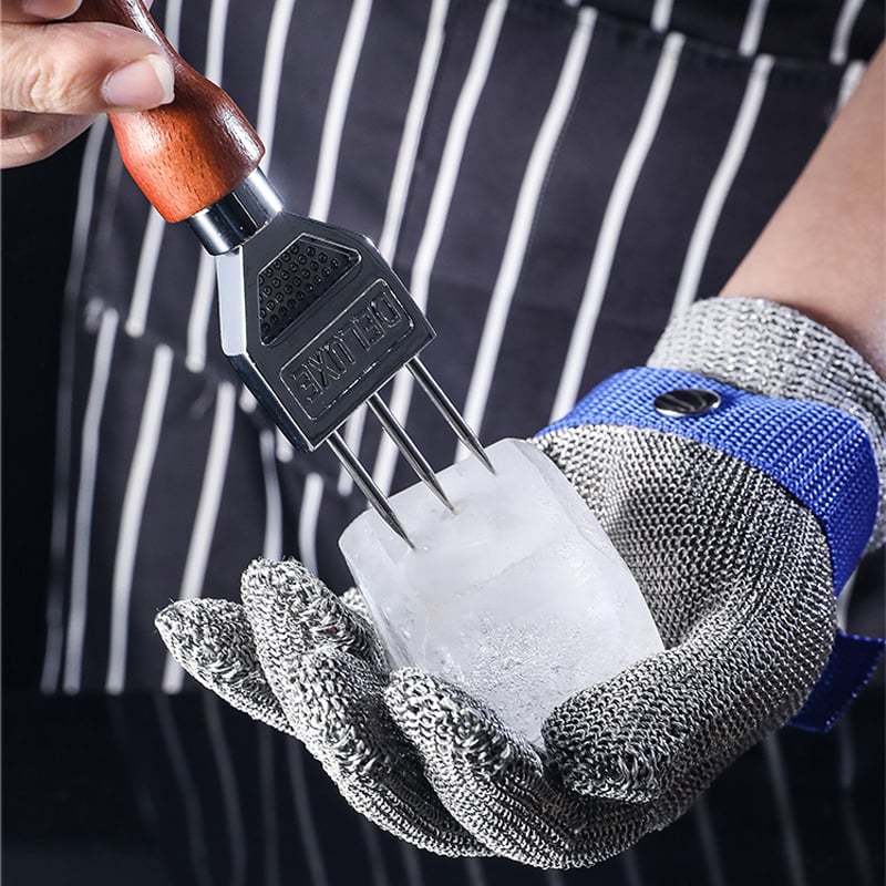Găng Tay Chống Cắt Sợi Thép Không Gỉ 316L Cấp Độ A9 Tiêu Chuẩn Mỹ Dùng Cho Nhà Bếp, Giết Mổ, Cơ Khí