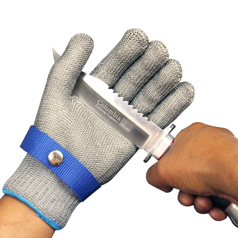 Găng Tay Chống Cắt Sợi Thép Không Gỉ 316L Cấp Độ A9 Tiêu Chuẩn Mỹ Dùng Cho Nhà Bếp, Giết Mổ, Cơ Khí