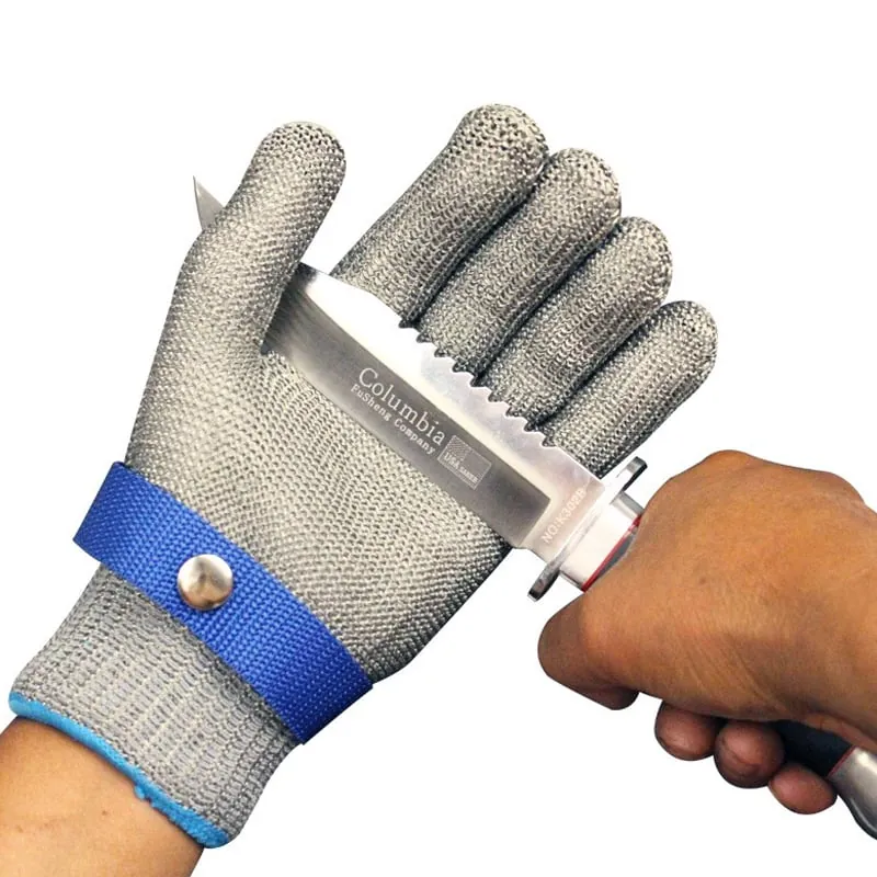 Găng Tay Chống Cắt Sợi Thép Không Gỉ 316L Cấp Độ A9 Tiêu Chuẩn Mỹ Dùng Cho Nhà Bếp, Giết Mổ, Cơ Khí