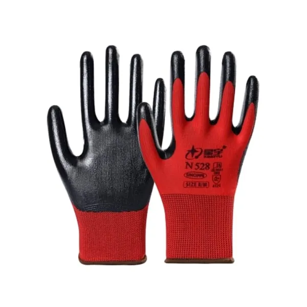 Găng Tay Chống Dầu Hóa Chất XingYu N528 Sợi Polyester Phủ Nitrile