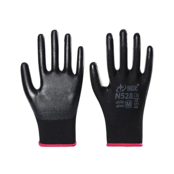Găng Tay Chống Dầu Hóa Chất XingYu N528 Sợi Polyester Phủ Nitrile