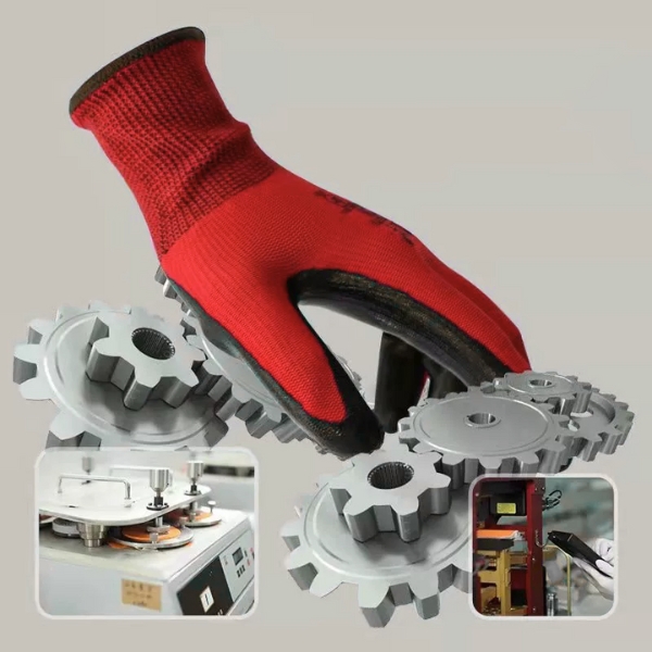Găng Tay Chống Dầu Hóa Chất XingYu N528 Sợi Polyester Phủ Nitrile