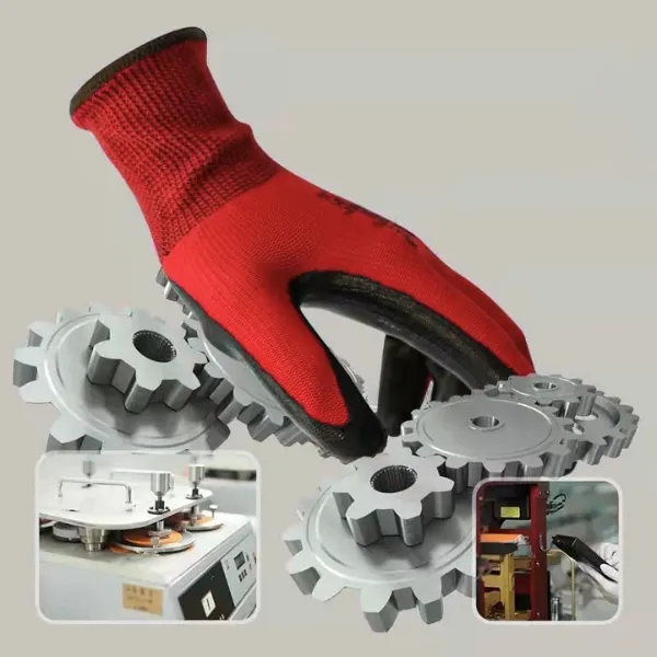 Găng Tay Chống Dầu Hóa Chất XingYu N528 Sợi Polyester Phủ Nitrile