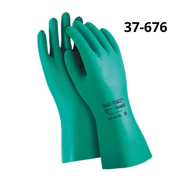 Găng Tay Chống Hóa Chất Ansell Solvex 37-676 Chống Dầu Và Axit