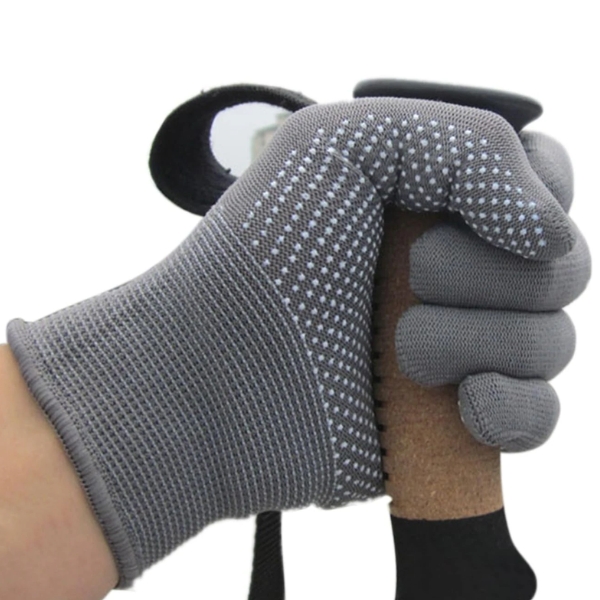 Găng Tay Chống Trượt Dệt Kim 13 Phủ Hạt Nhựa Nylon
