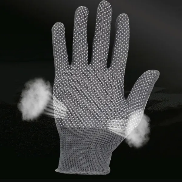 Găng Tay Chống Trượt Dệt Kim 13 Phủ Hạt Nhựa Nylon