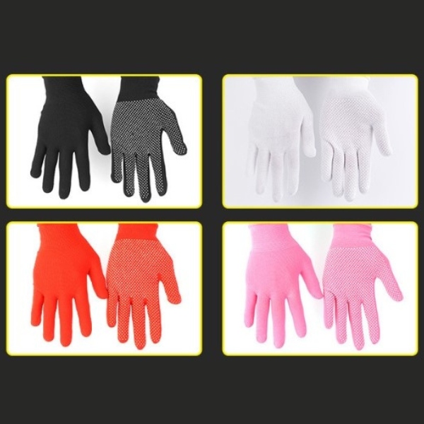 Găng Tay Chống Trượt Dệt Kim 13 Phủ Hạt Nhựa Nylon